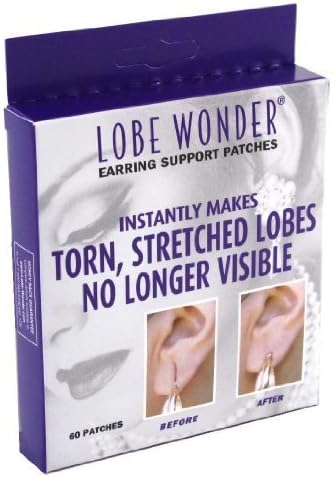 Lobe WonderThe ORIGINAL Ear Lobe Support Patch for Pierced Ears - Eliminates the Look of Torn or Stretched Piercings - Protects Healthy Ear Lobes from Tearing - 600 Patches - Clear & Latex-Free