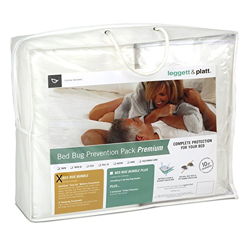 SleepSense 3-Piece Premium Bed Bug Prevention Pack with InvisiCase Easy Zip Mattress and Box Spring Encasement Bundle, King