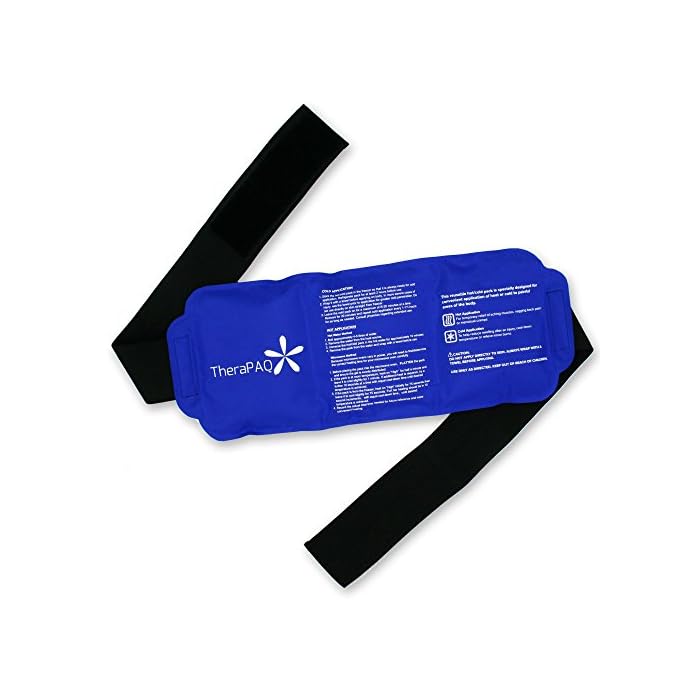 TheraPAQ Ice Packs for Injuries Reusable Version - Adjustable 14 x 6 Inch Hot and Cold Gel Pack w/Adjustable Strap for…