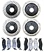 Prime Choice Auto Parts BRAKEPKG570 Set of 4 Drilled and Slotted Rotors and 8 Ceramic Brake Pads