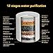 12 Stage Shower Water Filter for Hard Water, Shower Filter Removes Chlorine Universal Showerhead Filter High Output with 2 Replacement Cartridge Filters, Improves Your Hair, Skin and Nails, Chrome