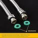 HOMEIDEAS 60 inches Shower Hose, 5 feet Long 304 Stainless Steel Handheld Shower Head Hose Replacement, Flexible Hose Extension
