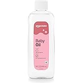 Amazon Basics Baby Oil, Mild &amp; Gentle, Dermatologist Tested, Lightly Scented, 14 Fluid Ounces, Packaging May Vary