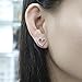 AoedeJ Open Heart Stud Earrings 925 Sterling Silver Earrings Inlay CZ Stone Girls and Women Earrings (Heart style 3)