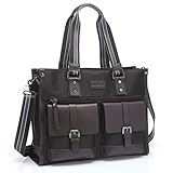 UTAKE Briefcase Shoulder Handbags Multi-functional Business Messenger Bags Laptop Bags UT45 Brown
