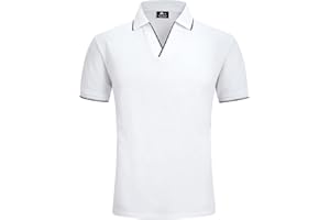 V VALANCH Mens Golf Polo Shirts Short Sleeve Moisture Wicking Golf Polo Shirts Collared Athletic Tennis Shirt