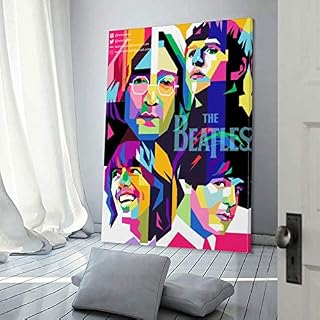 Beatles Art Poster sur toile et décoration murale Motif Beatles 50 x 75 cm - Les Beatles, Paul McCartney, John Lennon, RIngo Starr, George Harrison Beatles Art Poster sur toile et décoration murale Motif Beatles 50 x 75 cm – Image 3