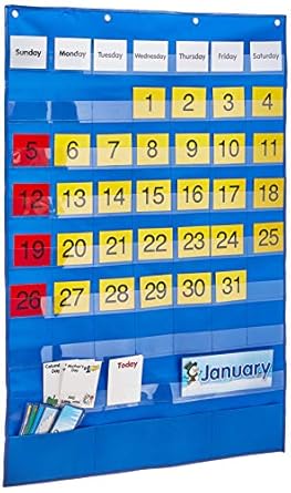 Amazon Com Lauri Calendar Pocket Chart English Spanish Industrial Scientific lauri calendar pocket chart english spanish