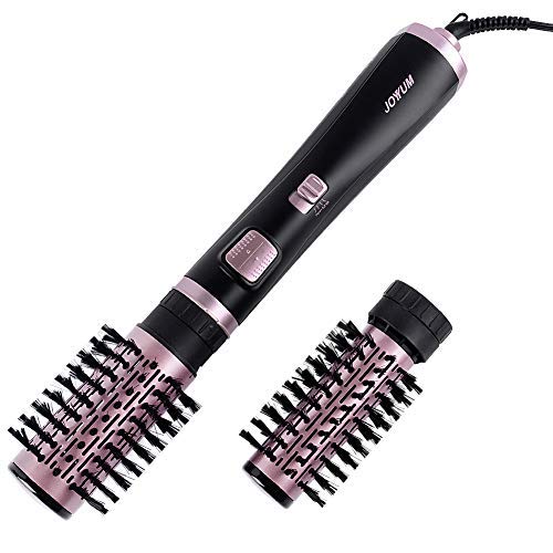 JOYYUM 1000W 2-in-1 Hot Air Spin Brush Styler Auto-rotating Negative Ionic Hair Curler Dryer Brush, 1 1/2 Inch and 2 Inch Brush Attachments, Lavander Fog (Best Spin Brush Hair Dryer)