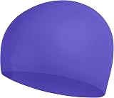 Speedo Unisex Youth Plain Moulded Silicone Swimming Cap Blue view 6
