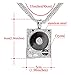 Xusamss Hip Hop DJ 18K Gold Plated Crystal Phonograph Tag Pendant Necklace with Chain