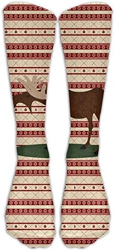 Christmas Deer Compression Socks Soccer Socks Long Stockings For Running Jogging Cross Training Cycling Relief