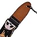 Simtyso Adjustable Soft Leather Thick Strap Skull Style for Electric Acoustic Guitar Bass Guitar