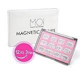 3Pairs Magnet Eyelashes- Magnetic False Eyelashes Pack Natural Looking Fake Lash Extensions(Black)-Half Size