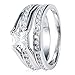 Princess Cut Wedding Engagement Ring, 925 Sterling Silver (sterling-silver, 9)