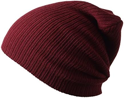 Winter Hats Knitted Slouchy Warm Beanie Caps Unisex Classic Solid Color Hat