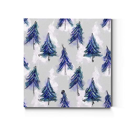 Renditions Gallery Christmas Tree Forest (Blue) Wall Art, Cute Winter Artwork,…