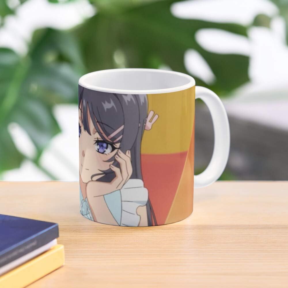 Waifu Sakurajima Mai Seishun Buta Yarou Wa Bunny Girl Senpai No Yume Wo Minai Anime Rascal Does Not Dream Of Bunny Girl Senpai Best 11 Ounce Ceramic Coffee Mug Gift