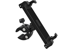 DHYSTAR Tablet Mount Holder for Music Microphone Mic Stand,Exercise Spin Bike,Treadmill,Stationary Bicycle,Elliptical,Stroller,Golf Cart,Boat,Wheelchair, Adjustable Clamp Fits Tablets/Smart Phone