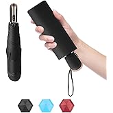 Goothdurs Mini Travel Compact Automatic Umbrella Small Lightweight Folding Rain Windproof Auto Open/Close Purse Umbrellas for Women Men