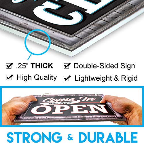 4 Business+Reversible+Hanging+Signs+Printed