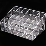 JOVANA Clear Cosmetic Stand 24 Lipstick Organizer Nail Polish Makeup Case Display Rack Holder