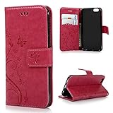 iPhone 6, iPhone 6s 4.7 Inch Case - MOLLYCOOCLE Natural Luxury Hot Pink Stand Wallet Purse Credit Card ID Holders Magnetic Flip Folio TPU Soft Bumper PU Leather Ultra Slim Fit Cover for iPhone 6, 6s