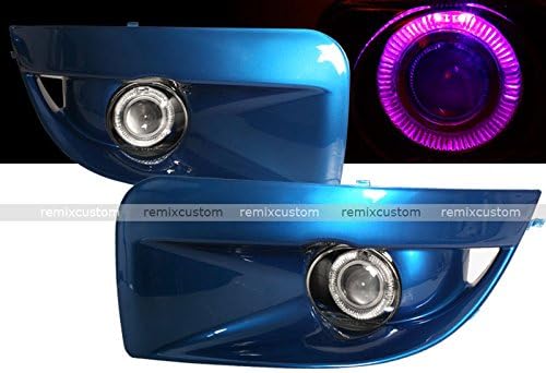 Fog Lamps For 2004 2005 Subaru Impreza WRX/STI Purple Halo Projector Replacement Fog Lights with Blue Covers