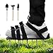 Mavicen Lawn Aerator Shoes with Zinc Alloy Buckles and 4 Adjustable Straps for Aerating Your Yard, Lawn, Roots & Grass Extra Mini Wrench and 3 Shovels Included (Black)