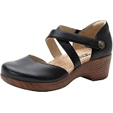 Alegria Womens Savina Leather Wedge Heel