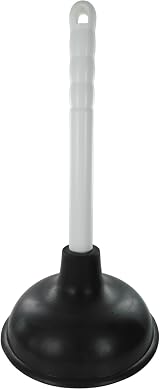 Merriway Sink Plunger 150mm Cup with 225mm Handle White Black 6 in