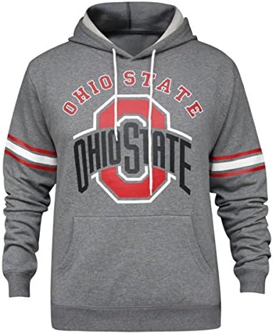 Corgeous Men's Ohio State Buckeyes Athletic Hoodies Fleece Sweatshirts - Grey