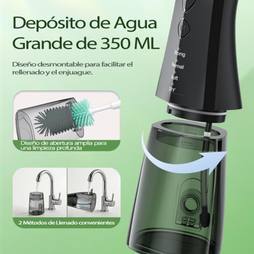 Irrigador Dental, 350 ML Irrigador Bucal con Autoajuste DIY — foto 7 de 7