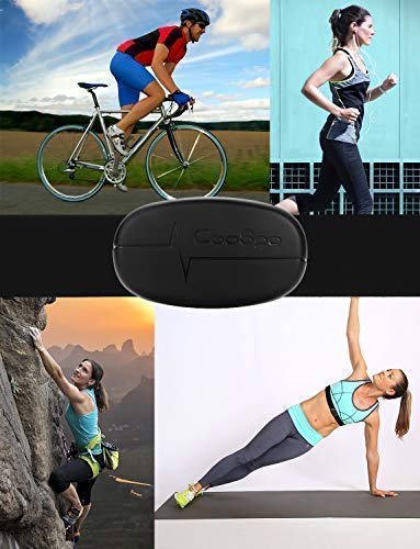 CooSpo Heart Rate Monitor Strap Chest Belt Sensor Support Bluetooth 4.0 and ANT+ IP67 Waterproof Compatible with Wahoo Strava Zwift