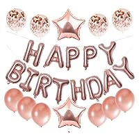 Fenido Happy Birthday Balloons, Durable Round Letter Shape Inflatable Letter Set Home Party Party Decoration Party Decorations & Supplies