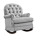 Baby Relax Brielle Button Tufted, Upholstered Rocker/Gray