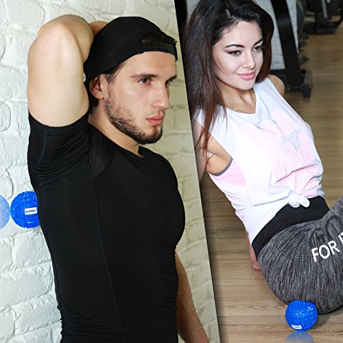 Massage Ball Set for Deep Tissue Therapy Treats Plantar Fasciitis Myofascial Release - Jump Rope. For Increased Mobility of Muscles Manual Trigger Point Therapy Muscle Roller Self Foot Massager - Thumbnail 4
