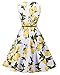 LaceLady Boatneck Vintage Sleeveless Tea Dress Belt Pleated Swing Party