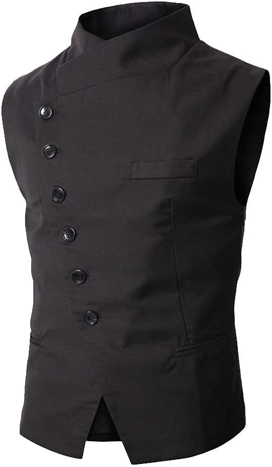 Men Slim Fit England Style Business Casual Waistcoat Suit Vest Formal Wedding