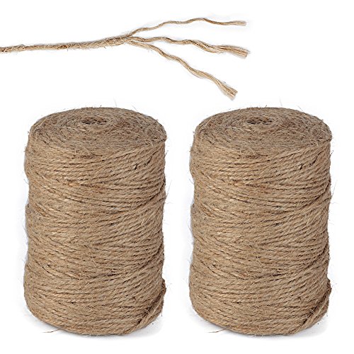 (2 Rolls) Natural Jute Twine String 328 Feet Jute String Jute Thread