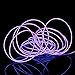 Onite 16.4ft Purple Neon Glowing Strobing Electroluminescent EL Wire Light with Battery Pack Controller for Parties, Halloween, Automotive, Advertisement Decoration