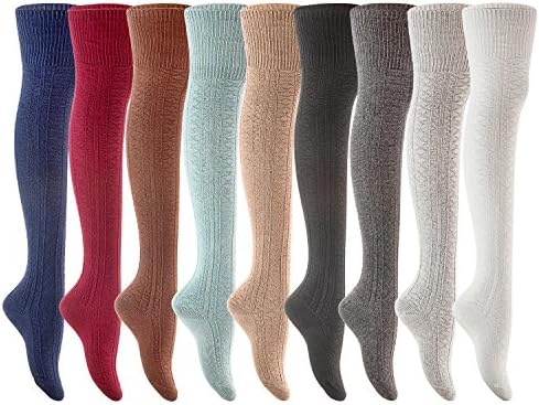 FerenuLovely Annie Women's 3 Pairs Thigh High Cotton Socks JM1025