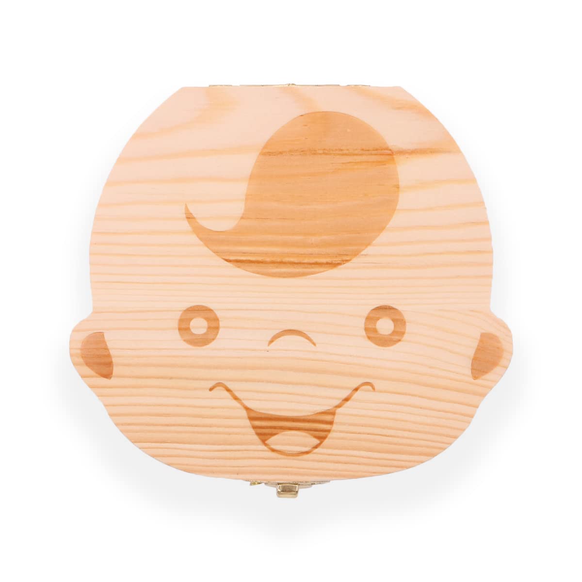 ANCLLO Teeth Save Box Cute Personality Baby Teeth Box Save Wooden Boxes Deciduous Souvenir Box (Boys)