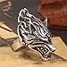Mokiss 316L Stainless Steel Mens Fierce Black Wolf Skull Head Ring Size 7-13 Punk Jewelry