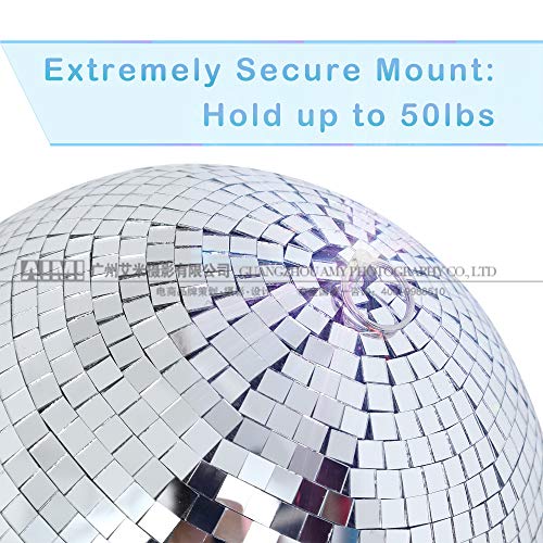 NuLink 6" Disco Light Mirror Ball with Hanging Ring