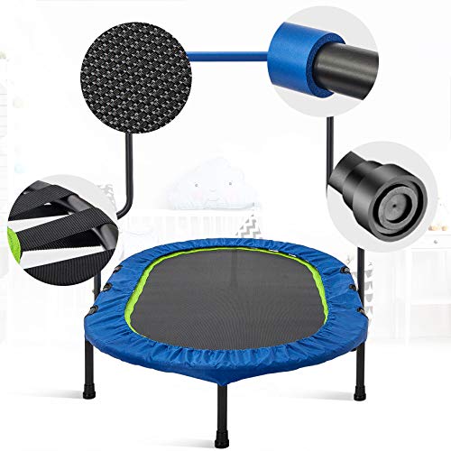 Merax Kids Trampoline with Handrail and Safety Cover, Mini Trampoline