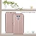 Style4U LG G6 Case, LG G6 Plus Case, Slim Fit Premium Durable Leather Protective Wallet Case with Card Cash Slots, Flip Cover, Secure Magnetic Closure, Kickstand for LG G6 with 1 Stylus (Rose Gold)