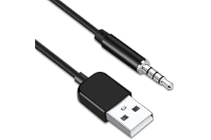 Coomoors USB to 3.5mm Jack Audio Adapter, Male AUX Audio Jack to USB 2.0 Male Charge Cable Adapter Cord for iPod Shuffle MP3 Player Headphones Speakers and Other Devices 3.3FT 1PC