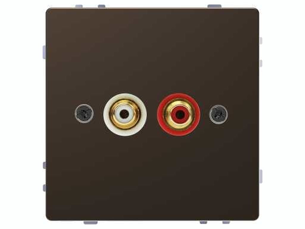 Schneider Electric mtn4350 – 6052 Takes to 2 RCA Audio Connector of the Range D-Life, Mocca