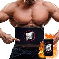 CybGene Waist Trimmer Trainer Sweat Sauna Corset Stomach Wrap for Weight Loss Men Women (Black,M)